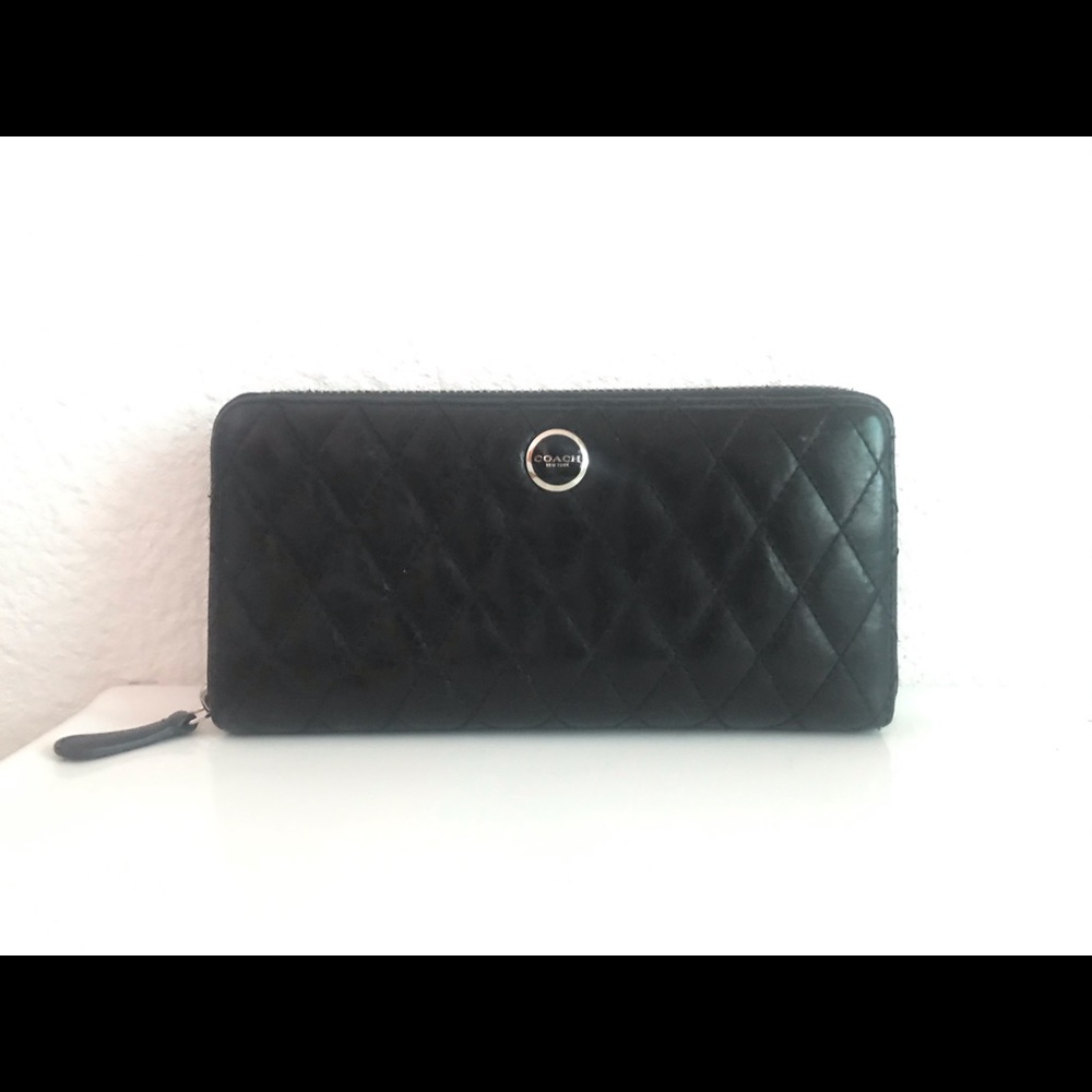 Coach Quilted Continental Accordion Zip Wallet